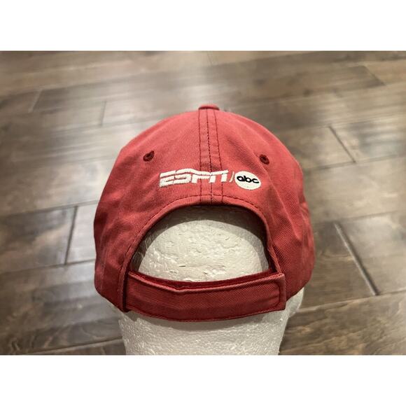 Headmaster Mens Red NBA ESPN Patch Adjustable Strapback Hat Baseball Cap Vtg - Picture 6 of 9